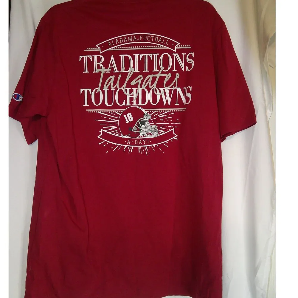 Alabama‎ Crimson Tide Champion Football Traditions T-Shirt Red NCAA Fan Gear - Picture 2 of 3